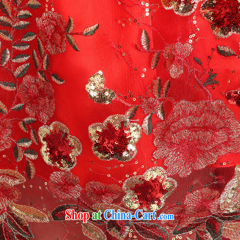 Ho full Chamber 2015 new front short long strap dress wedding dresses bridal dresses red short bows serving red XL, Ho full chamber, shopping on the Internet
