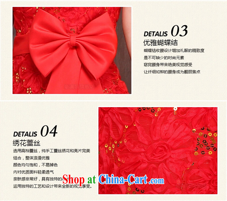 wedding dresses 2015 spring new marriages red short bows service embroidery lace straps dress red XL pictures, price, brand platters! Elections are good character, the national distribution, so why buy now enjoy more preferential! Health