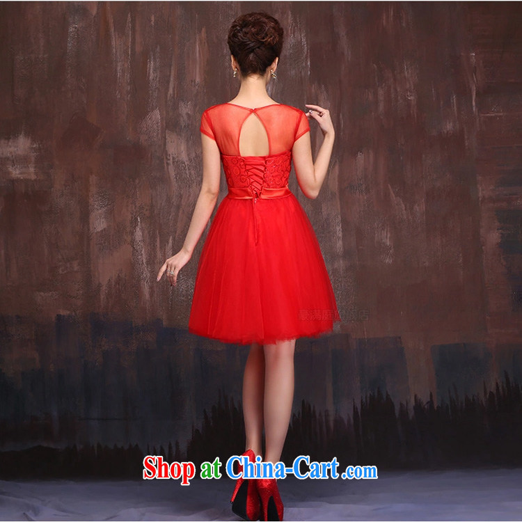 Marriages red short bows service 2015 spring and summer New Gold embroidered Fung Openwork shoulders dress cheongsam red XL pictures, price, brand platters! Elections are good character, the national distribution, so why buy now enjoy more preferential! Health
