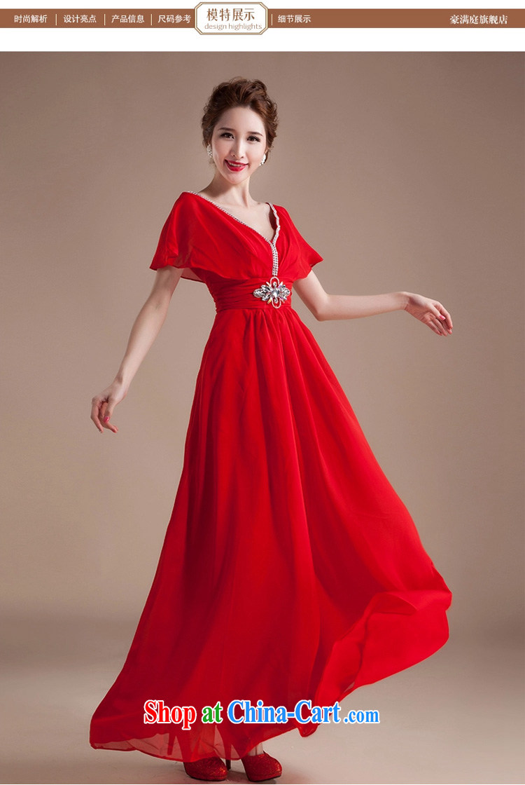 Ho full Chamber bridal wedding bridesmaid toast service cuff flouncing red long gown annual 2015 late autumn and winter, new red XL pictures, price, brand platters! Elections are good character, the national distribution, so why buy now enjoy more preferential! Health