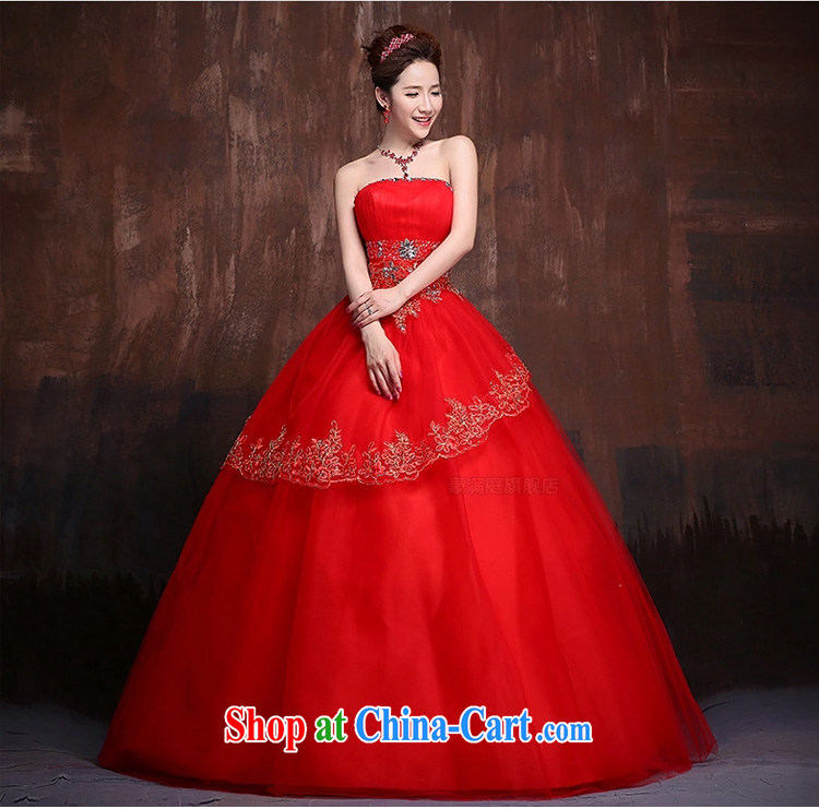 wedding dresses 2015 new stylish bridal wedding with flash drill lace straps Princess shaggy dress Red Red XL pictures, price, brand platters! Elections are good character, the national distribution, so why buy now enjoy more preferential! Health