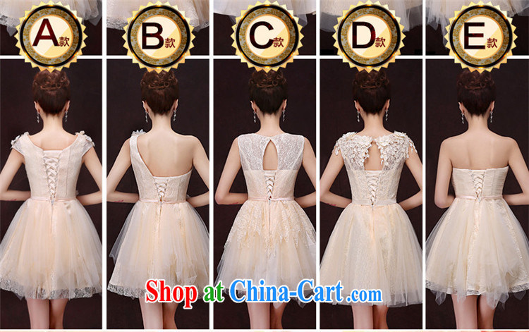 Tslyzm bridesmaid dresses in short, single shoulder shoulders bare chest sister small dress dresses champagne color 2015 spring and summer new dress uniforms, D L pictures, price, brand platters! Elections are good character, the national distribution, so why buy now enjoy more preferential! Health