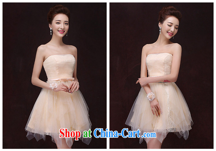 Tslyzm bridesmaid dresses in short, single shoulder shoulders bare chest sister small dress dresses champagne color 2015 spring and summer new dress uniforms, D L pictures, price, brand platters! Elections are good character, the national distribution, so why buy now enjoy more preferential! Health