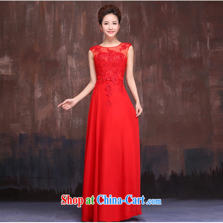 Marriages red with long skirt serving toast 2015 spring and summer new Lace Embroidery dress gauze shoulders red XL pictures, price, brand platters! Elections are good character, the national distribution, so why buy now enjoy more preferential! Health