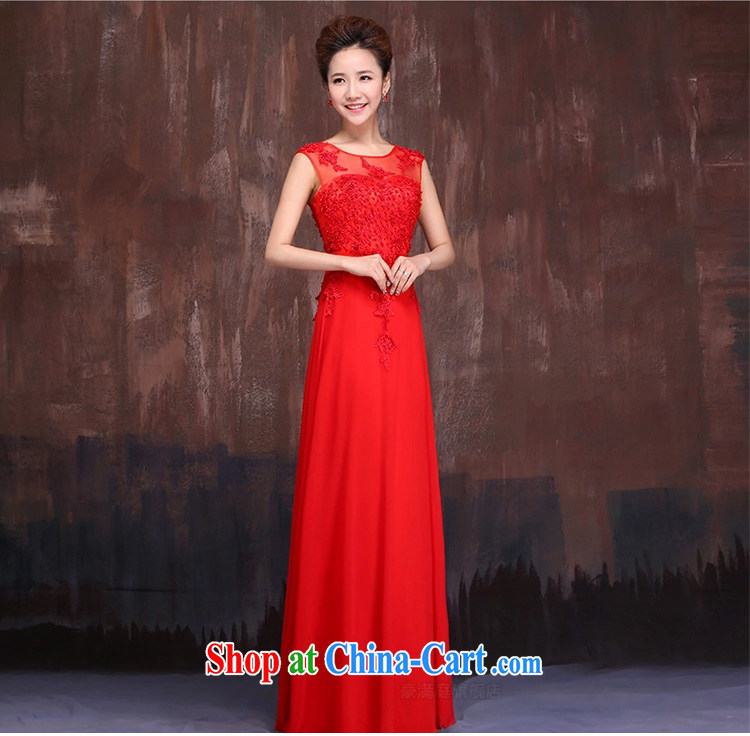 Marriages red with long skirt serving toast 2015 spring and summer new Lace Embroidery dress gauze shoulders red XL pictures, price, brand platters! Elections are good character, the national distribution, so why buy now enjoy more preferential! Health
