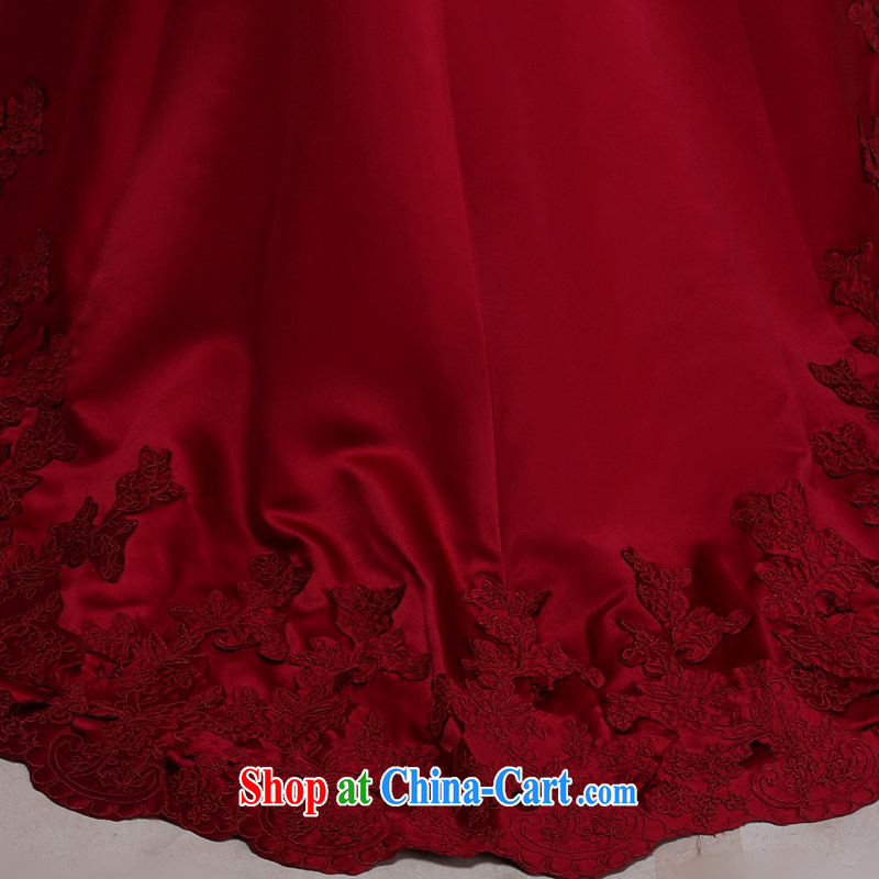 wedding dresses bridal toast serving evening dress 2015 new long marriage, Retro beauty tail crowsfoot star red XL, blooming crazy (chunhuaqiuyue), shopping on the Internet