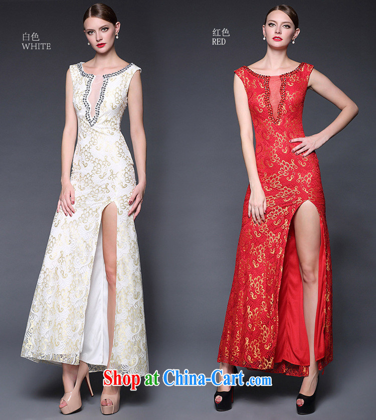 Black butterfly European and American women 2015 new lace sexy sleeveless open's long evening dress dresses W 0231 white are code pictures, price, brand platters! Elections are good character, the national distribution, so why buy now enjoy more preferential! Health