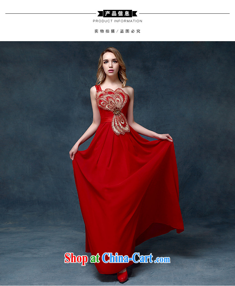 Her dress red code beauty wedding banquet moderators click shoulder Evening Dress long serving toast spring and summer red XL pictures, price, brand platters! Elections are good character, the national distribution, so why buy now enjoy more preferential! Health