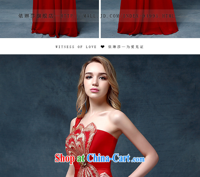 Her dress red code beauty wedding banquet moderators click shoulder Evening Dress long serving toast spring and summer red XL pictures, price, brand platters! Elections are good character, the national distribution, so why buy now enjoy more preferential! Health