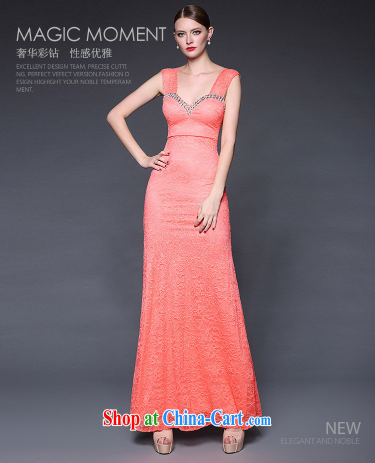 Black butterfly 2015 European and American female summer new manually staple Pearl lace shoulder strap long dress dresses W 0125 red-orange are code pictures, price, brand platters! Elections are good character, the national distribution, so why buy now enjoy more preferential! Health