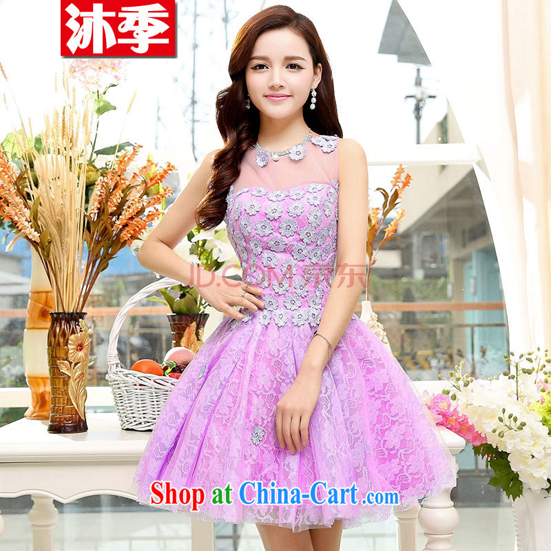 Mu season 2014 New Name Yuan small incense, short-sleeved cultivating good wedding A field dresses wedding dresses 1551 red XL, Mu season (MOOVCHEE), online shopping