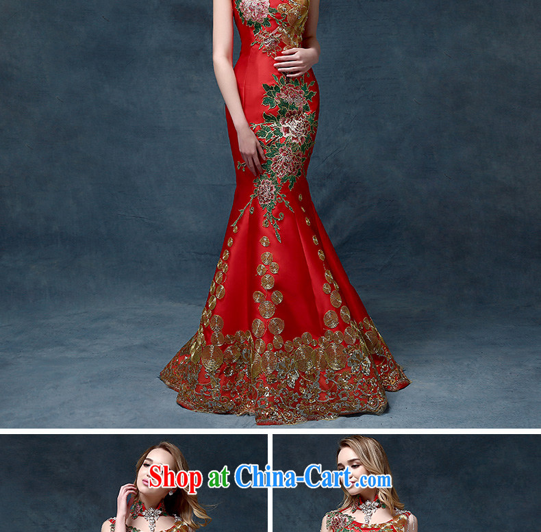 According to Lin Sa 2015 new upscale crowsfoot Evening Dress red wedding bride's tail dresses toast serving Chinese performances service tail, red are code pictures, price, brand platters! Elections are good character, the national distribution, so why buy now enjoy more preferential! Health