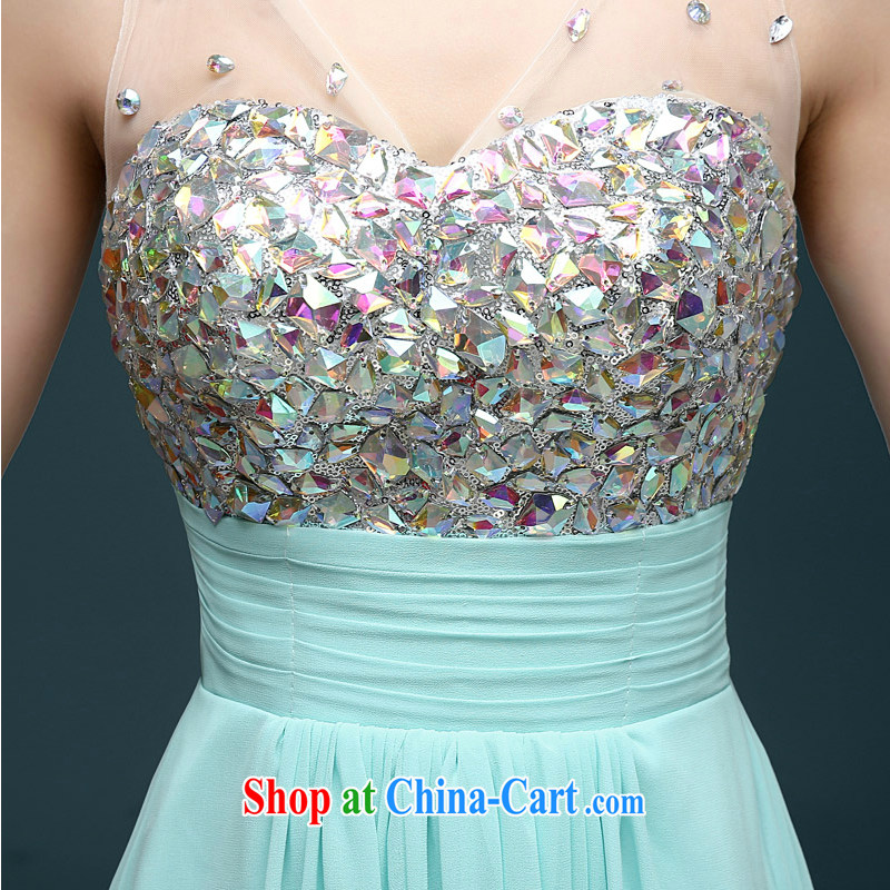 White first into some evening dress 2015 new dress long bridal toast clothing bridesmaid service banquet annual ball dress evening dress blue XL, white first about, shopping on the Internet