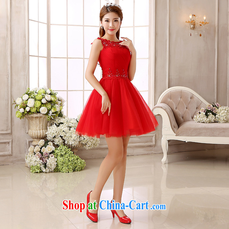 White first to approximately 2015 new short, Shaggy dress red bows Service Bridal with lace wedding dresses dresses short sections of red red S, white first about, shopping on the Internet
