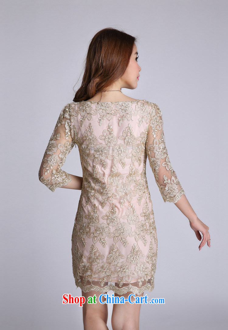 Soon Elizabeth Anna 2015 new gold thread Lace Embroidery beauty dress cuff in the root yarn skirt L 9138 gold XXXL pictures, price, brand platters! Elections are good character, the national distribution, so why buy now enjoy more preferential! Health