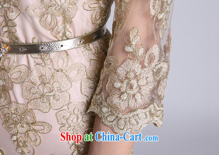 Soon Elizabeth Anna 2015 new gold thread Lace Embroidery beauty dress cuff in the root yarn skirt L 9138 gold XXXL pictures, price, brand platters! Elections are good character, the national distribution, so why buy now enjoy more preferential! Health