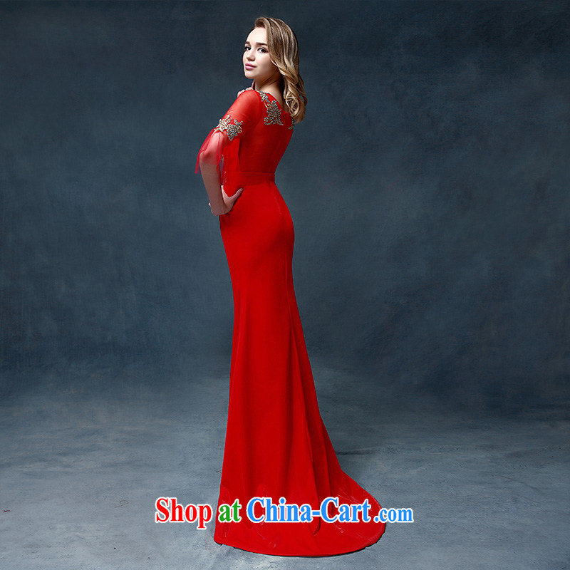 According to Lin Windsor wedding dresses at Merlion retro bridal wedding toast serving long-sleeved small tail banquet dress 2015 New Red XL, according to Lin, Elizabeth, and shopping on the Internet