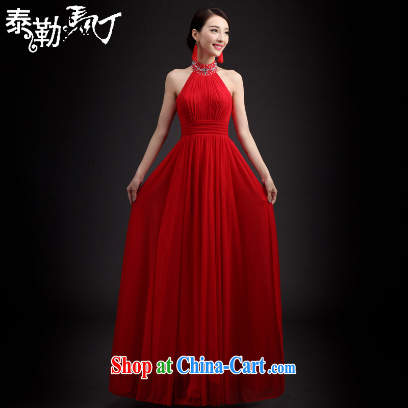 Martin TAYLOR married 2015 toast clothing spring and summer Korean marriages long red stylish beauty larger dress long skirt red XXL