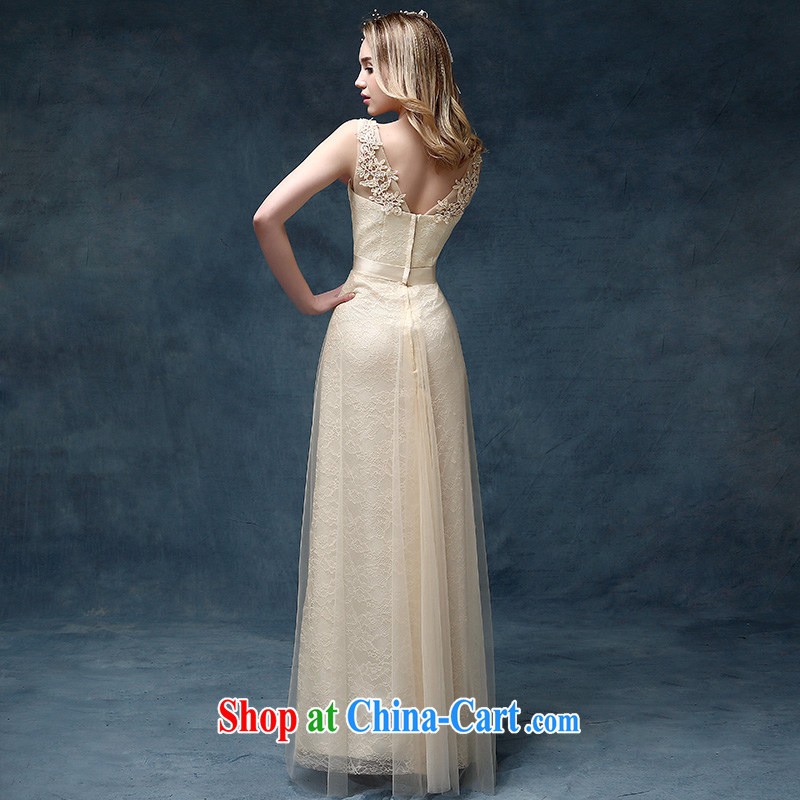 According to Lin Sha Evening Dress Bridal Fashion 2015 new wedding bridesmaid dress banquet toast serving long cultivating champagne color champagne color XL, according to Lin, Elizabeth, and shopping on the Internet