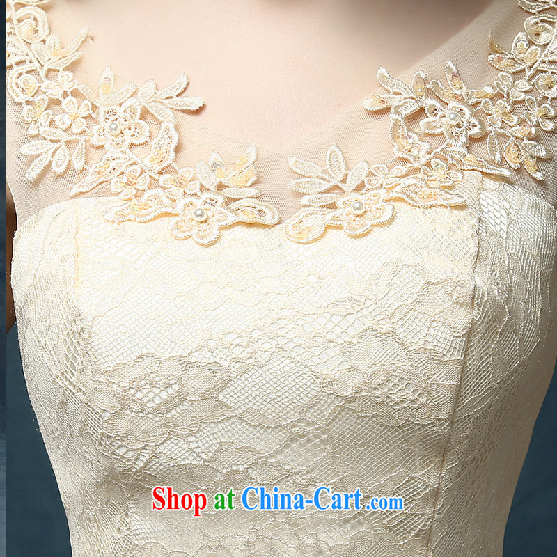 According to Lin Sha Evening Dress Bridal Fashion 2015 new wedding bridesmaid dress banquet toast serving long cultivating champagne color champagne color XL, according to Lin, Elizabeth, and shopping on the Internet