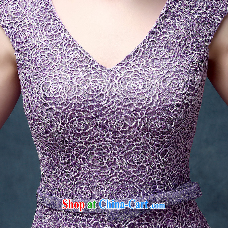 According to Lin 2015 Elizabeth's new dual-shoulder V collar Lace Up dress bridal toast serving long marriage dress purple XL, according to Lin, Elizabeth, and shopping on the Internet