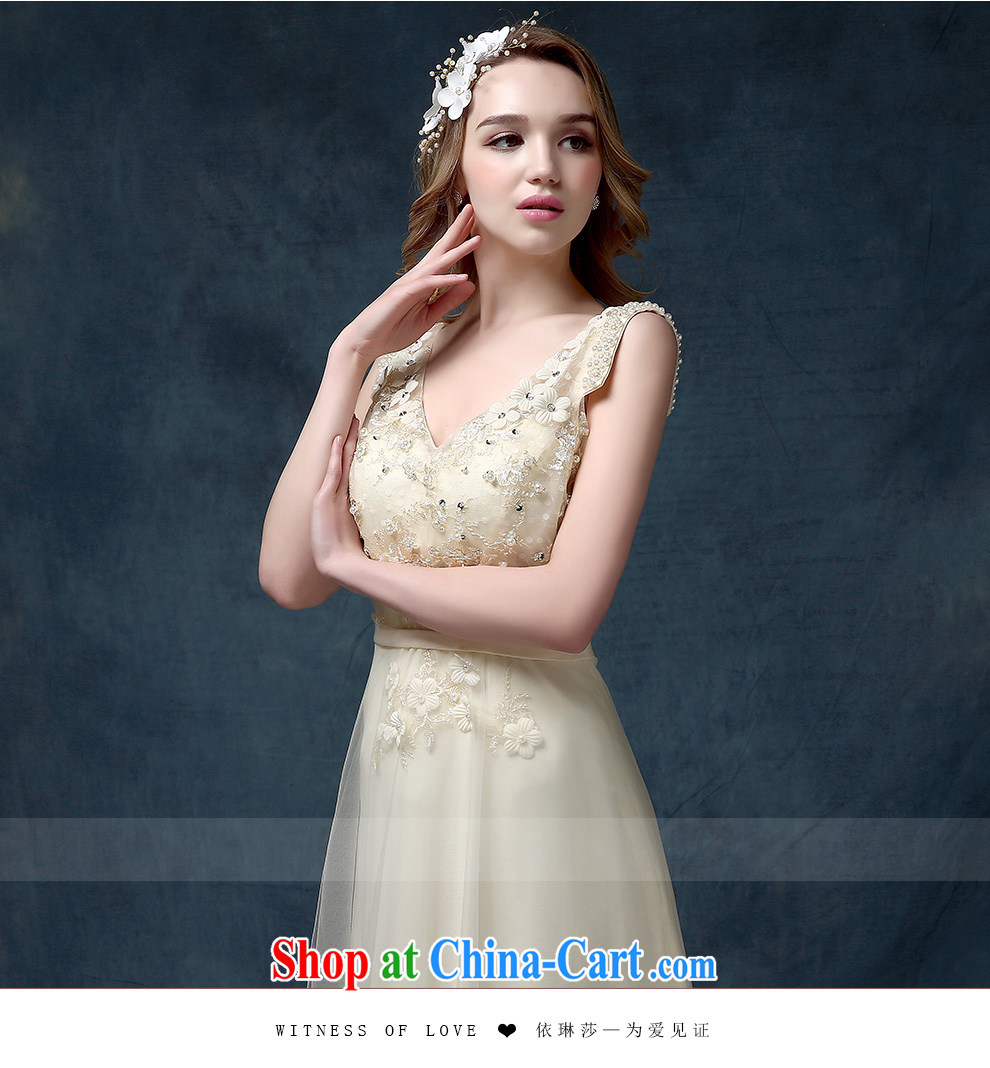 According to Lin Sa 2015 new bride toast wedding dress long bridesmaid clothing skirts dresses champagne color dress champagne color S pictures, price, brand platters! Elections are good character, the national distribution, so why buy now enjoy more preferential! Health