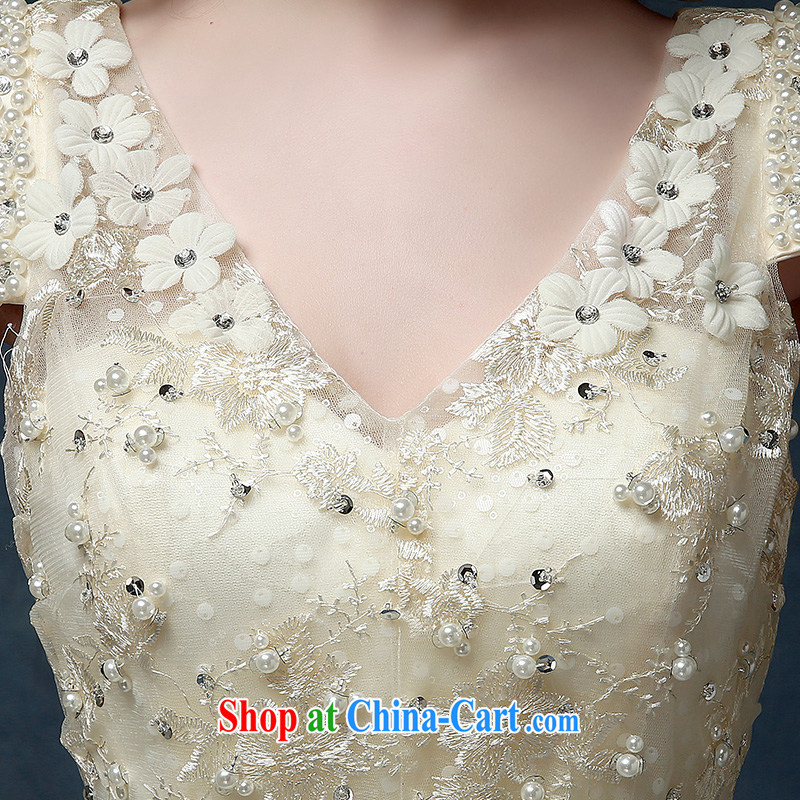 According to Lin Sa 2015 new bride toast wedding dress long bridesmaid clothing skirts dresses champagne color dress champagne color S, according to Lin, Elizabeth, and shopping on the Internet