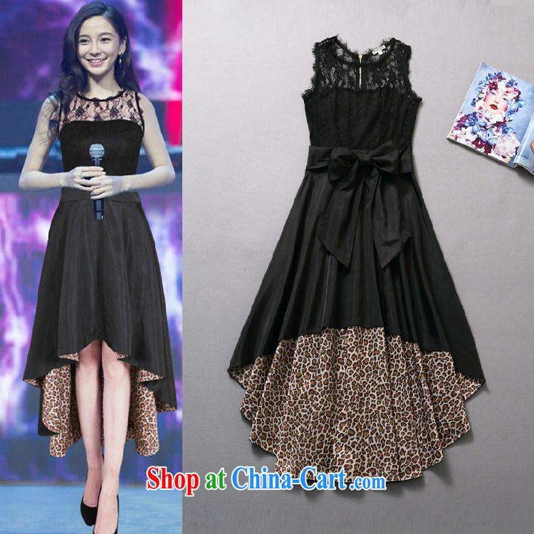 Cheuk-yan Zi Xuan 2015 European site new Yang Ying stars with sexy lace stitching Leopard dress dress pictures, price, brand platters! Elections are good character, the national distribution, so why buy now enjoy more preferential! Health