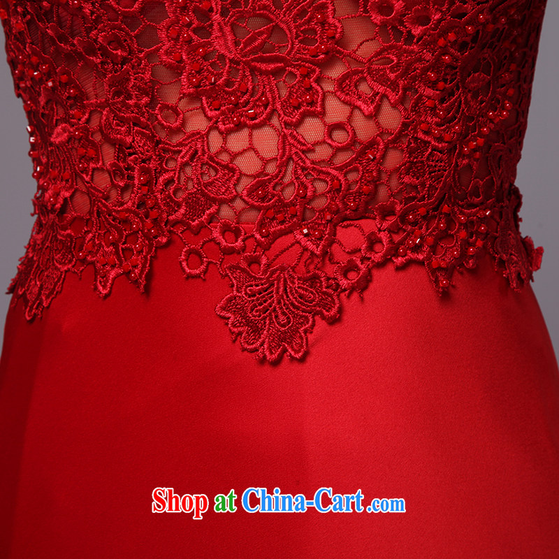 It is not the JUSERE high-end wedding dresses 2015 new festive Red Cross Society of China won a toast dress uniform biological air quality fabrics red tailored, by no means, and shopping on the Internet