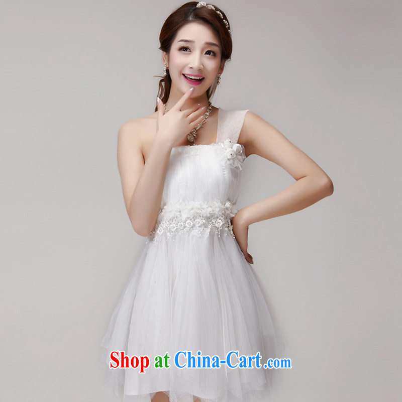 Yu, 2015 bridesmaid dresses in banquet dress sister skirt short, small dress 2477 white L, Yu w, shopping on the Internet