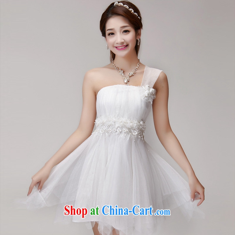 Yu, 2015 bridesmaid dresses in banquet dress sister skirt short, small dress 2477 white L, Yu w, shopping on the Internet