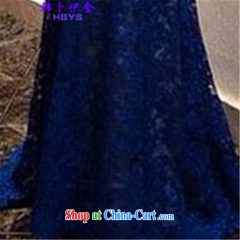 The Korea House, 2015 summer lace V collar, fashionable mini skirts, 512-B - 808 - 35 blue XL, Won Bin Abdullah al (HANBOYISHE), online shopping