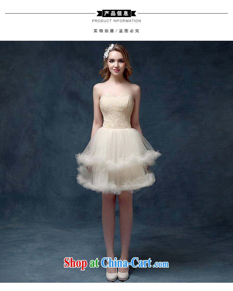 According to Lin Sha 2015 spring and summer new wedding dress short-sleeved dresses women serving toast short classic bridesmaid clothing Korean champagne color XL pictures, price, brand platters! Elections are good character, the national distribution, so why buy now enjoy more preferential! Health