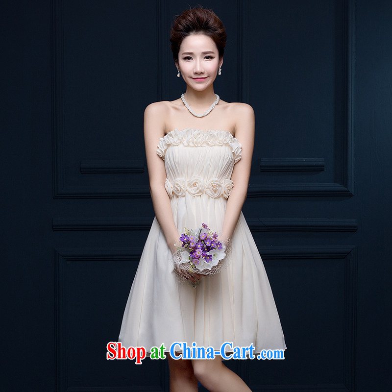 Wei Qi short dress bridesmaid clothing white wiped his chest high waist pregnant women with lace elegant summer dress girl light gray custom plus _30