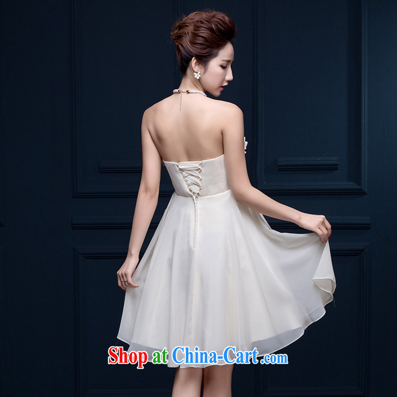 Wei Qi short dress bridesmaid clothing white wiped his chest high waist pregnant women with lace and elegant dress summer female light gray custom plus $30, Qi wei (QI WAVE), online shopping