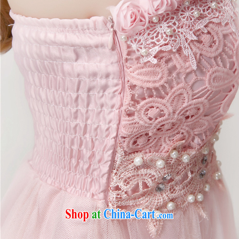 42 multi-yi 2015 summer staple manually inserts pearl cultivation drill dresses bridesmaid group aura erase chest dress 1564 pink L, 42 multi-yi, shopping on the Internet