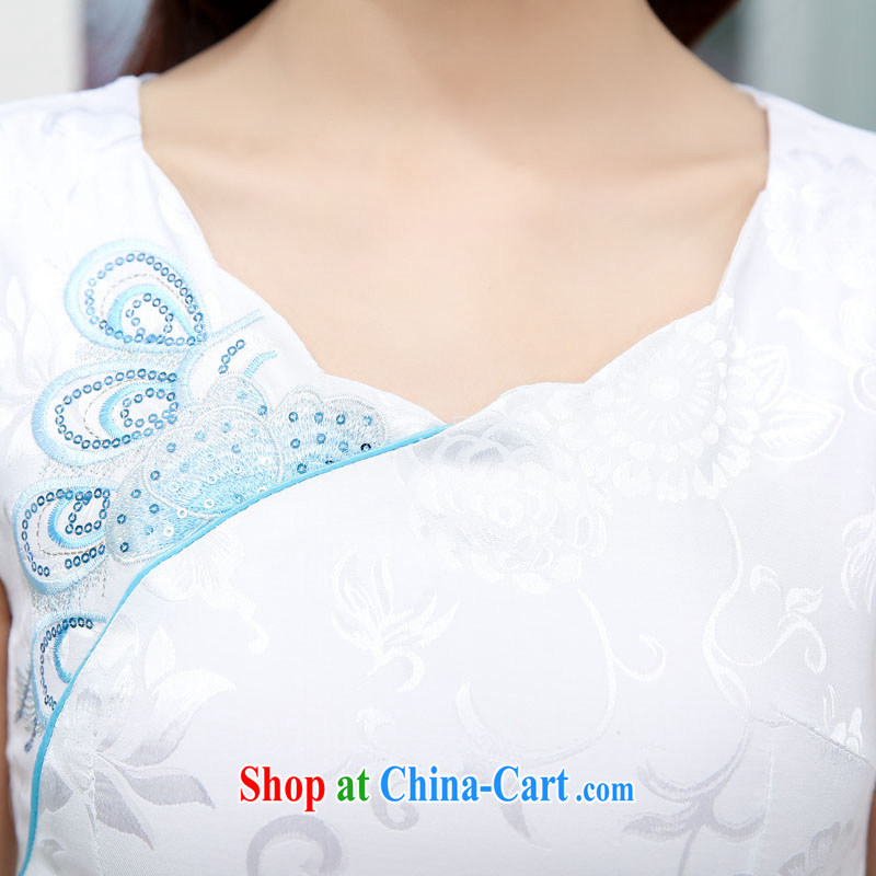 Even the US and 2015 new summer dresses stylish and elegant embroidery antique dresses day dresses beauty dresses and white red, the 1000 (BENQIAN), shopping on the Internet