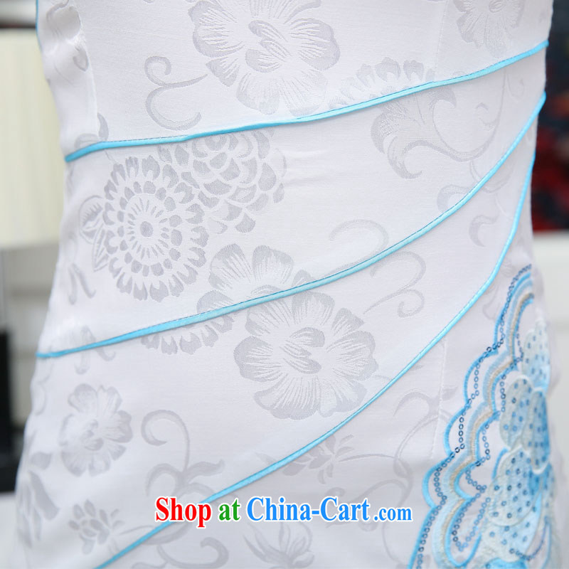 Even the US and 2015 new summer dresses stylish and elegant embroidery antique dresses day dresses beauty dresses and white red, the 1000 (BENQIAN), shopping on the Internet