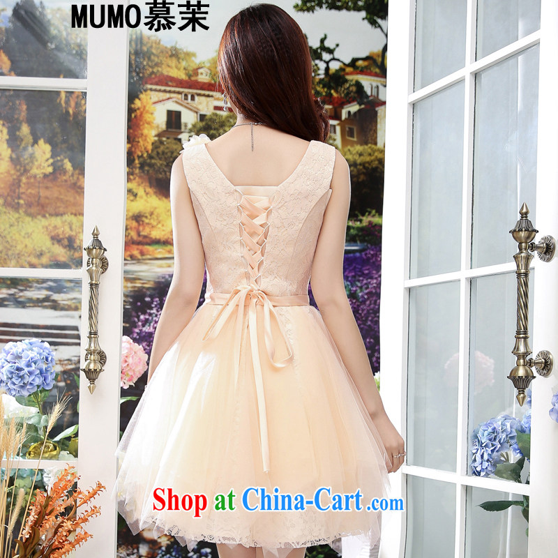 The energy 2015 summer new bridesmaid dress Mary Magdalene in his chest, long marriages served toast bridesmaid's sister as well as annual company performance dress lace dress apricot XL, renewable energy (MUMO), online shopping