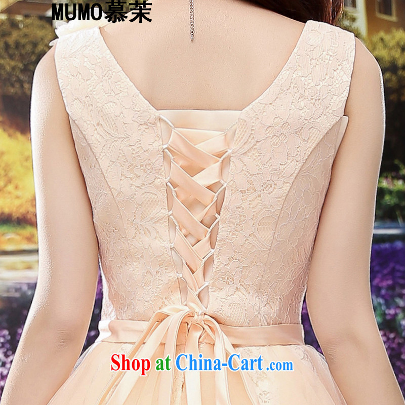 The energy 2015 summer new bridesmaid dress Mary Magdalene in his chest, long marriages served toast bridesmaid's sister as well as annual company performance dress lace dress apricot XL, renewable energy (MUMO), online shopping