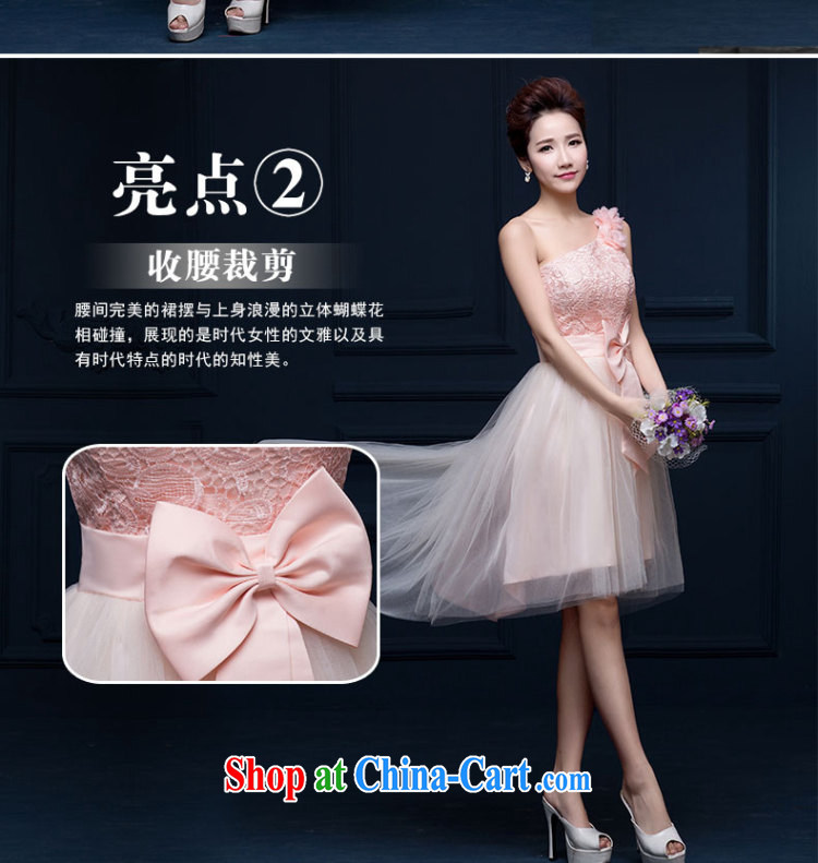 Qi wei pink short dress bridesmaid wiped his chest, shoulder dresses wedding girls pink C dual-shoulder L pictures, price, brand platters! Elections are good character, the national distribution, so why buy now enjoy more preferential! Health