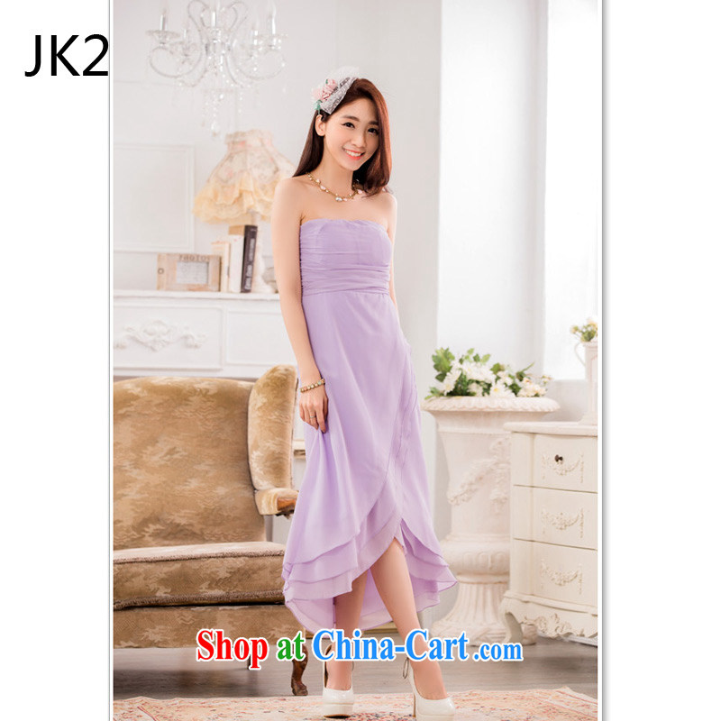 Elegant and bright, wipe the chest waist Princess skirt flouncing with snow-woven large code dress dresses (the invisible) JK 2 9833 purple XXXL, JK 2. YY, shopping on the Internet