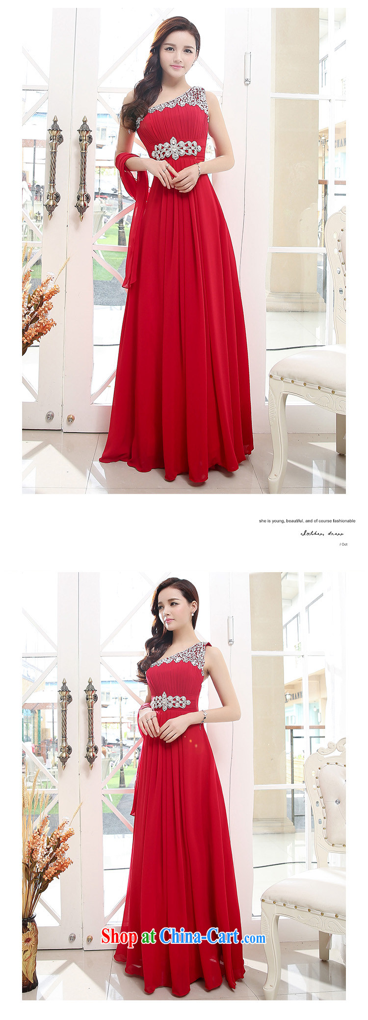 With Ji Ya 2015 new wedding dresses bridal wedding toast service beauty fashion long bridesmaid dress wine red XL pictures, price, brand platters! Elections are good character, the national distribution, so why buy now enjoy more preferential! Health