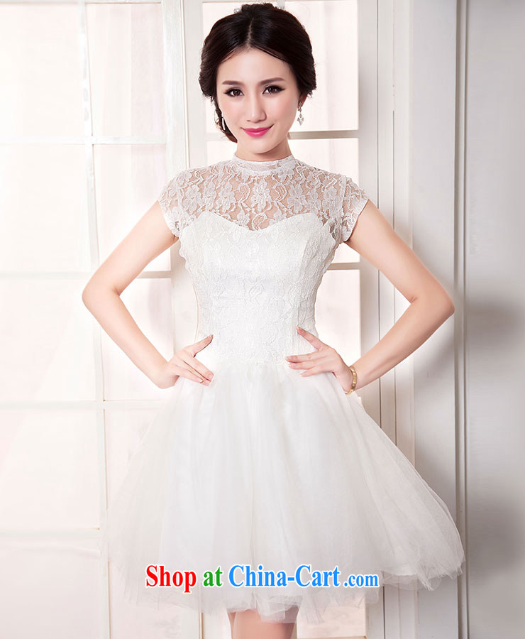 Jubilee 1000 bride 2015 new French white lace mini dress short shoulders sister's Korean bridesmaid clothing stylish shaggy skirts D 6046 white XXXL/24 pictures, price, brand platters! Elections are good character, the national distribution, so why buy now enjoy more preferential! Health