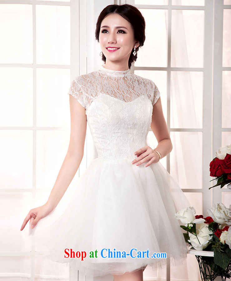 Jubilee 1000 bride 2015 new French white lace mini dress short shoulders sister's Korean bridesmaid clothing stylish shaggy skirts D 6046 white XXXL/24 pictures, price, brand platters! Elections are good character, the national distribution, so why buy now enjoy more preferential! Health