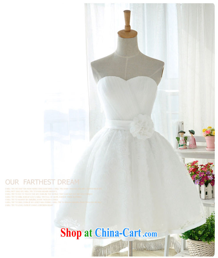 Jubilee 1000 bride 2015 new Korean white lace bare chest flowers small dress short erase chest sister's bridesmaid D service 6005 white XXXL/24 pictures, price, brand platters! Elections are good character, the national distribution, so why buy now enjoy more preferential! Health