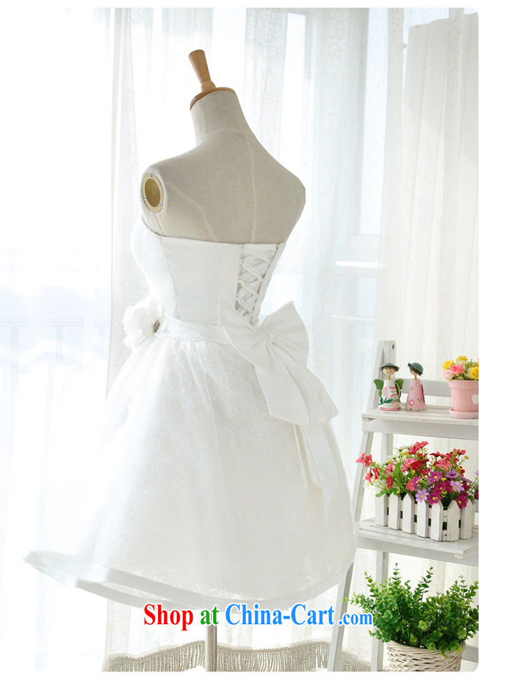 Jubilee 1000 bride 2015 new Korean white lace bare chest flowers small dress short erase chest sister's bridesmaid D service 6005 white XXXL/24 pictures, price, brand platters! Elections are good character, the national distribution, so why buy now enjoy more preferential! Health