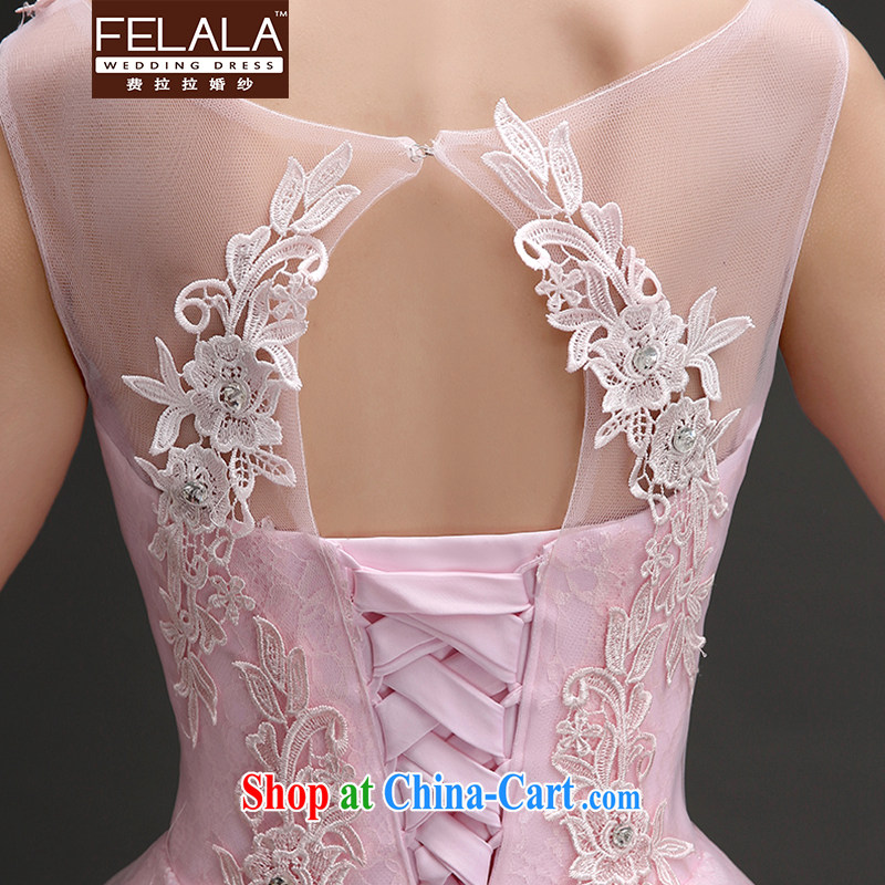 Ferrara 2015 summer new, fresh and sweet round-collar back exposed Openwork lace short dress M Suzhou shipping, La wedding (FELALA), shopping on the Internet