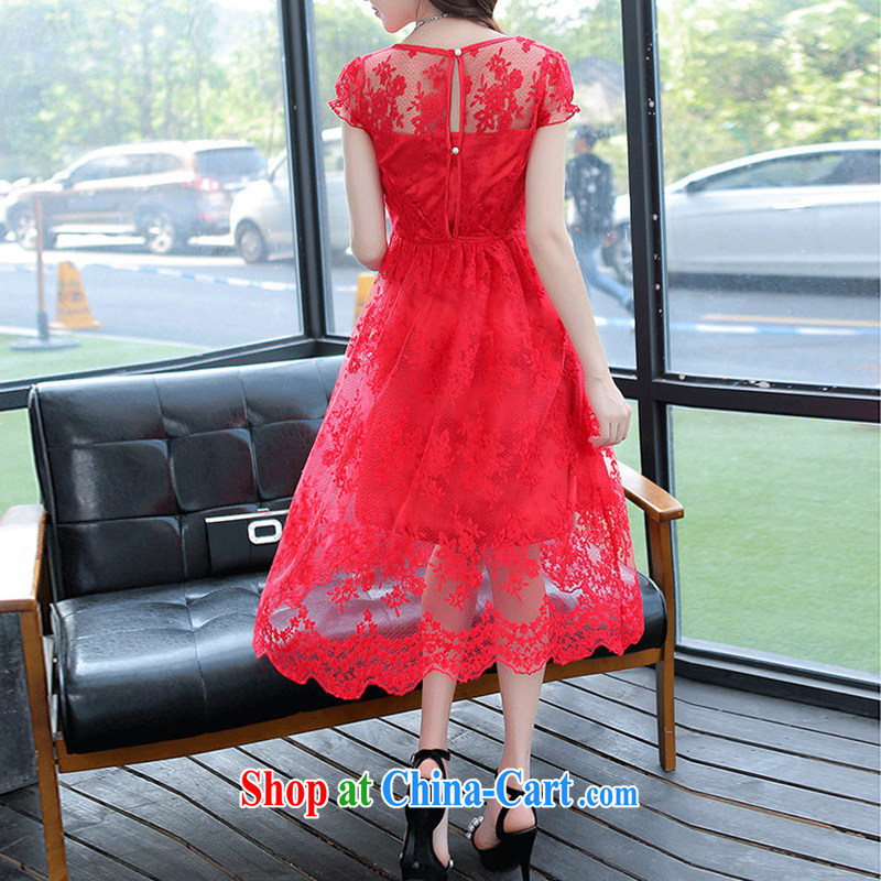 Cayman business, Gift wedding dress summer new Korean fashion beauty lace short-sleeved dresses bridal wedding dress back to the toast bridesmaid replace white XXL, business, gift, shopping on the Internet