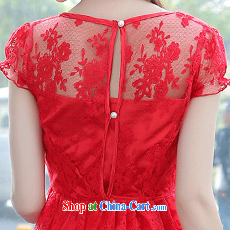 Cayman business, Gift wedding dress summer new Korean fashion beauty lace short-sleeved dresses bridal wedding dress back to the toast bridesmaid replace white XXL, business, gift, shopping on the Internet